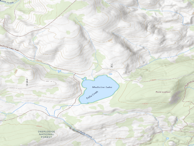 USGS topographic map of Medicine Lake-003