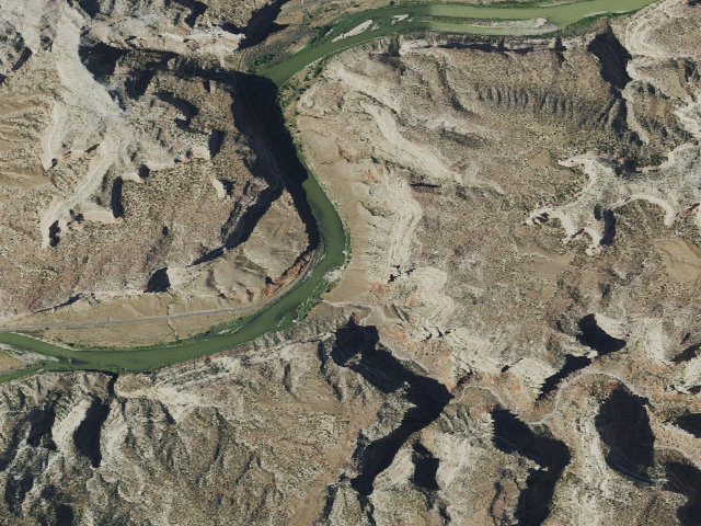 Aerial image of Mee Canyon