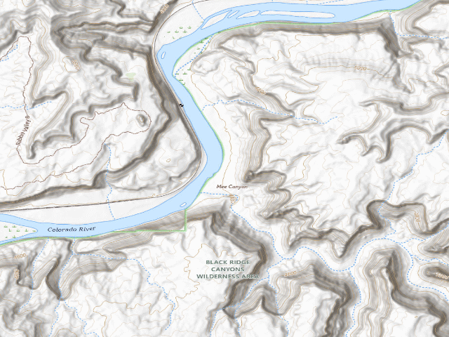 USGS topographic map of Mee Canyon
