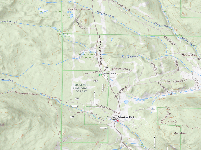 USGS topographic map of Meeker Park