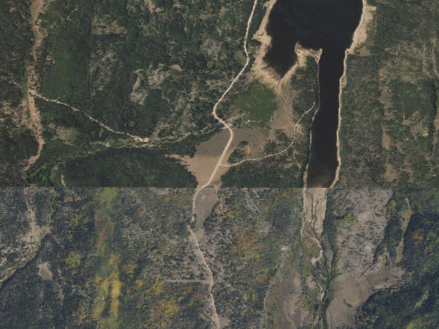 Aerial image of Meeks Cabin
