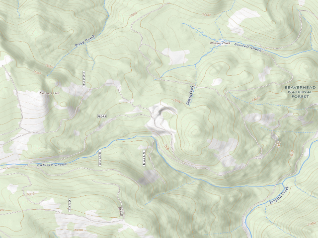 USGS topographic map of Melted Glass