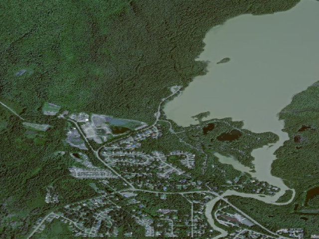 Aerial image of Mendenhall Lake