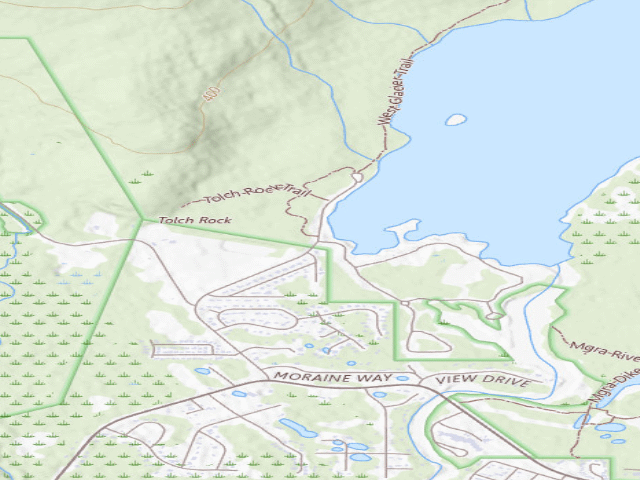 USGS topographic map of Mendenhall Lake