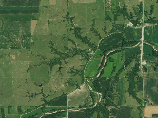 Aerial image of Meridian WMA