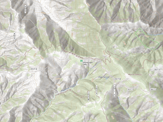 USGS topographic map of Messenger Flats