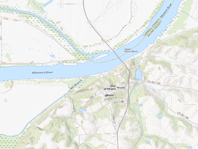 USGS topographic map of Miami Access