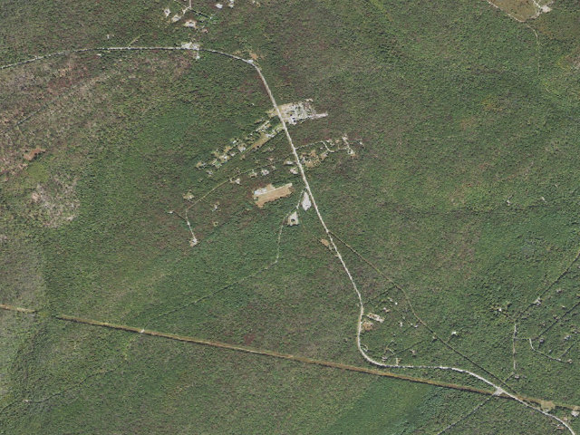 Aerial image of Michaux State Forest roadside campsite 001B (Big Flat Parking Area)