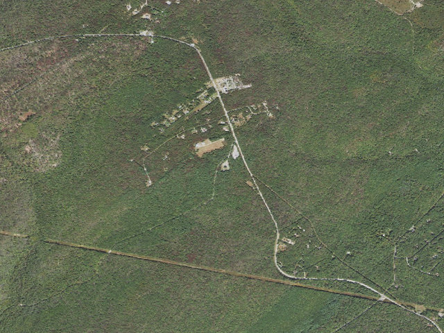 Aerial image of Michaux State Forest roadside campsite 001C (Big Flat Parking Area)