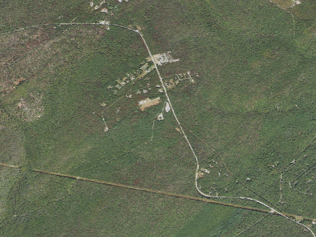 Aerial image of Michaux State Forest roadside campsite 001D (Big Flat Parking Area)