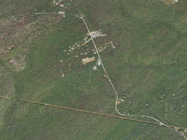 Aerial image of Michaux State Forest roadside campsite 001E (Big Flat Parking Area)