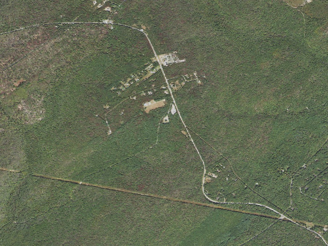 Aerial image of Michaux State Forest roadside campsite 001F (Big Flat Parking Area)
