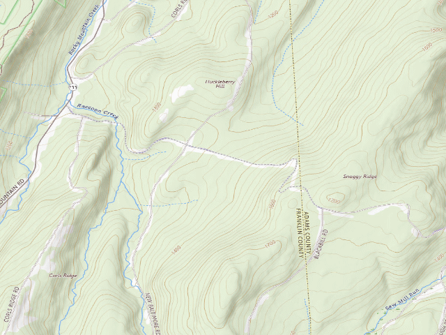 USGS topographic map of Michaux State Forest roadside campsite 003 Whispering Pines