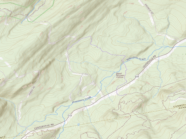 USGS topographic map of Michaux State Forest roadside campsite 005 Sawmill