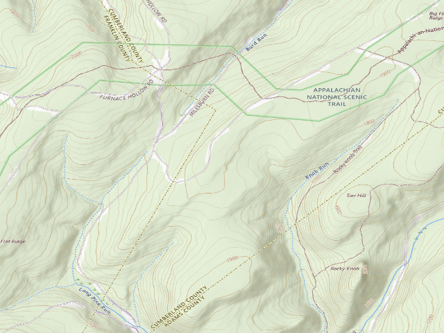 USGS topographic map of Michaux State Forest roadside campsite 010 Flatrock Plantation