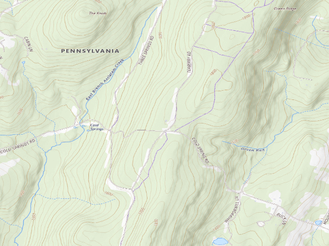 USGS topographic map of Michaux State Forest roadside campsite 021B