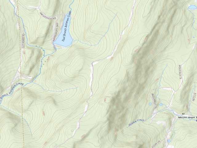 USGS topographic map of Michaux State Forest roadside campsite 023 Woodchuck