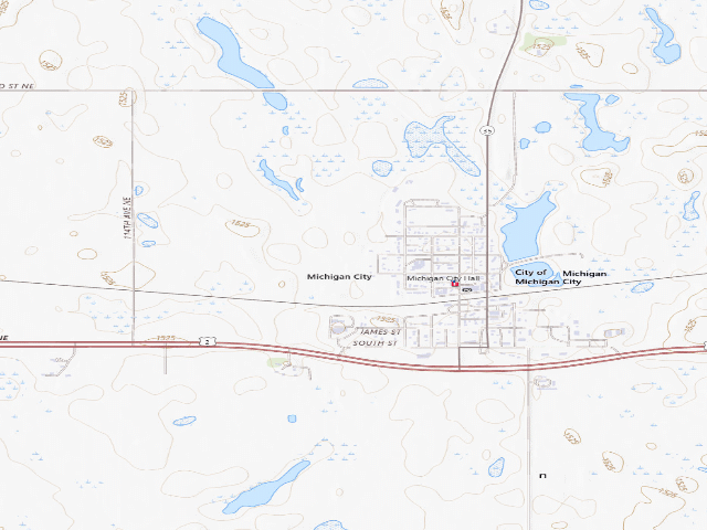 USGS topographic map of Michigan City Park Campground (Michigan)