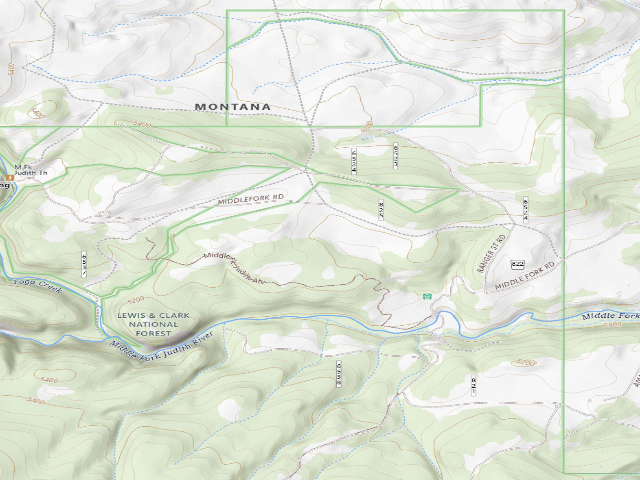 USGS topographic map of Mid Fork Jd 825-2