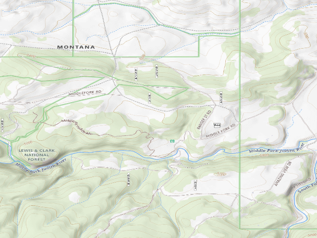 USGS topographic map of Mid Fork Jd Rd 825-1