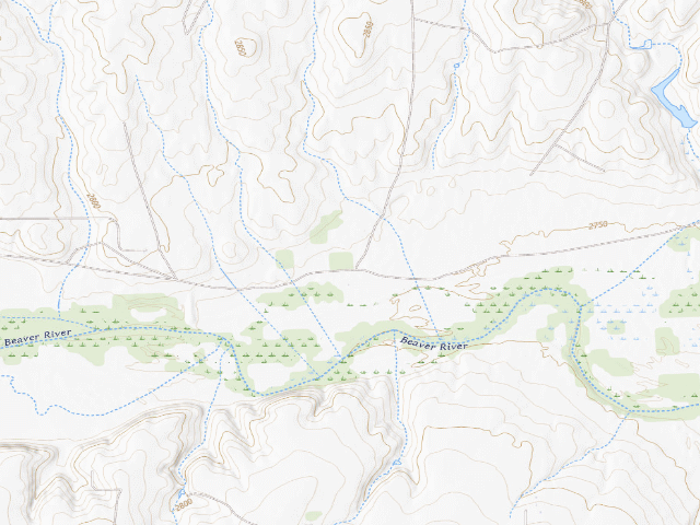 USGS topographic map of Middle Camp (Optima WMA)