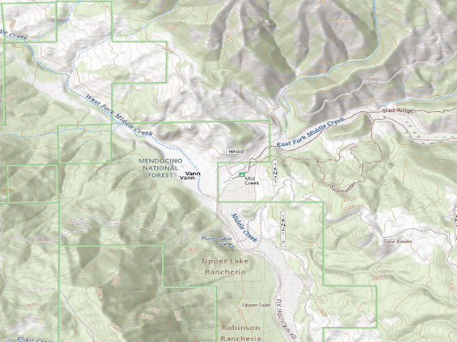 USGS topographic map of Middle Creek