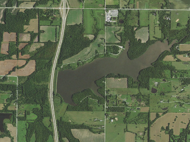 Aerial image of Middle Creek State Fishing Lake