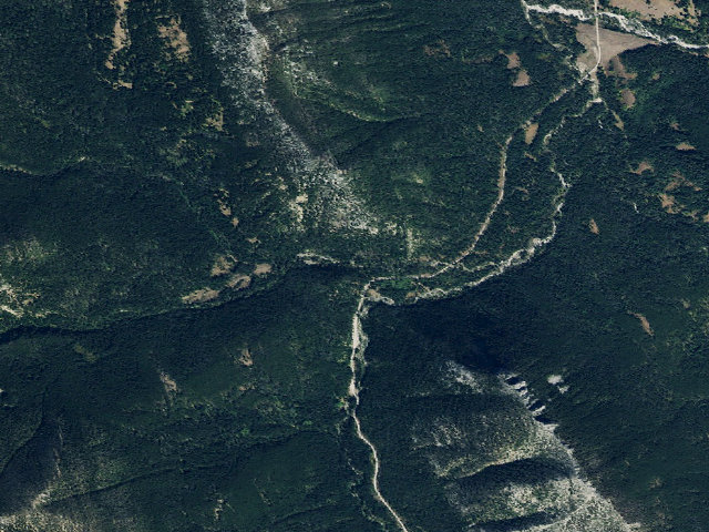 Aerial image of Middle Fk. Beaver Cr