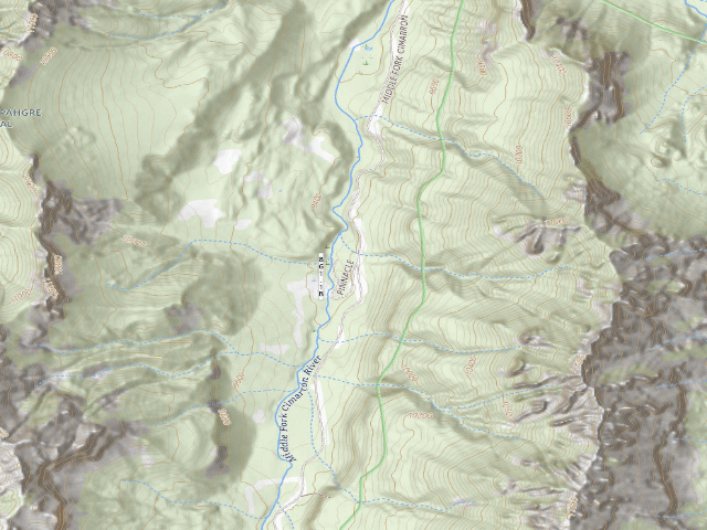 USGS topographic map of Middle Fork Cimarron Dispersed
