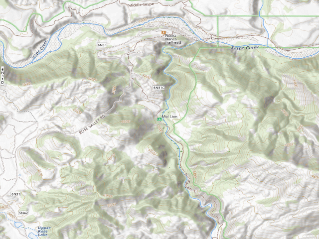 USGS topographic map of Middle Lion