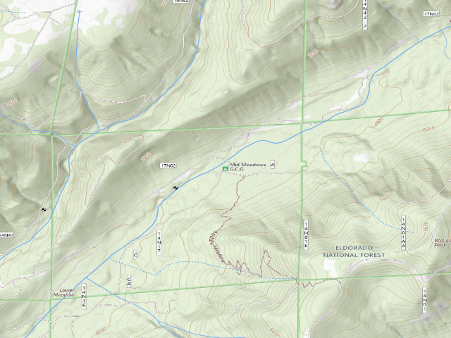 USGS topographic map of Middle Meadows Group