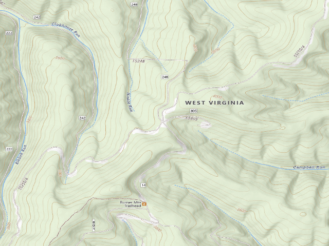 USGS topographic map of Middle Mountain Road Fs 14 Dispersed