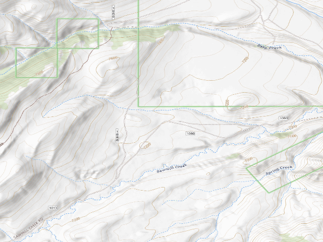 USGS topographic map of Middle Of No Where