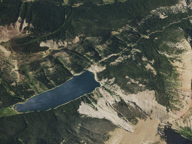 Aerial image of Middle Piney Lake Campground