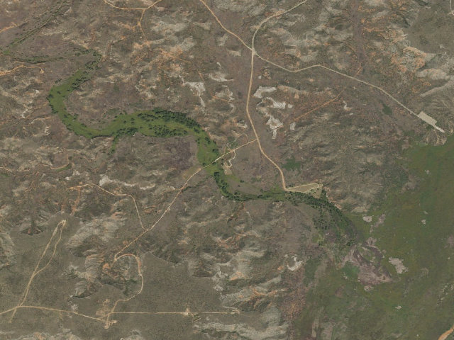 Aerial image of Middle Plum Creek Campground