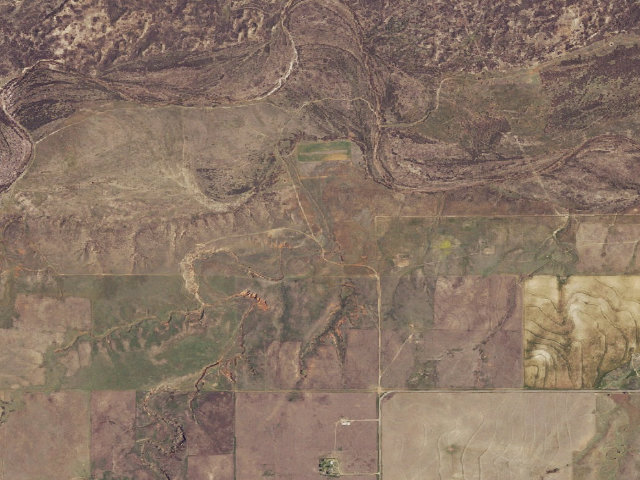 Aerial image of Middle Prairie Dog Camp (Beaver River WMA)