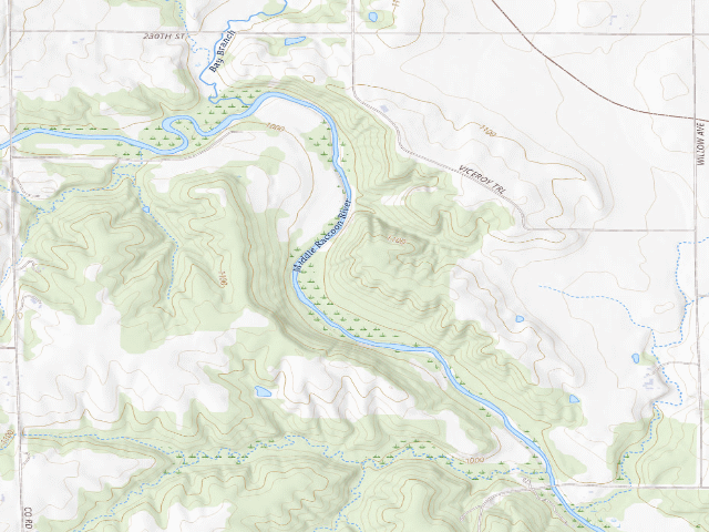 USGS topographic map of Middle Raccoon River WMA