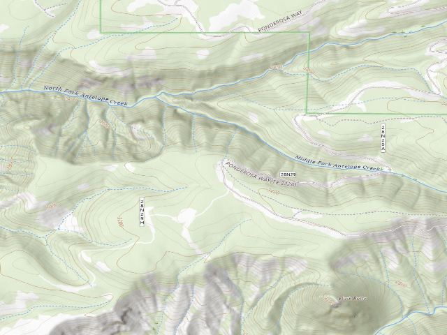 USGS topographic map of Middle Ridge