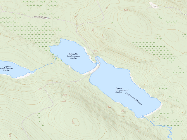 USGS topographic map of Middle Unknown (Duck Lake Public Land)