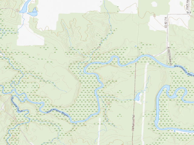 USGS topographic map of Mike Freeze Wattensaw WMA Float Camp Campsite