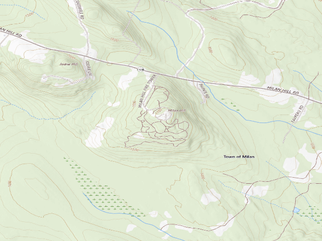USGS topographic map of Milan Hill State Park