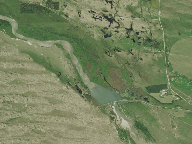 Aerial image of Milburn Dam WMA