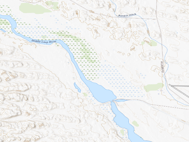 USGS topographic map of Milburn Dam WMA
