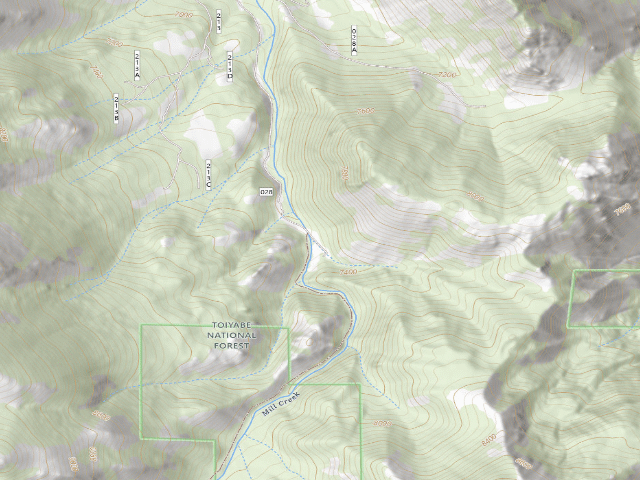 USGS topographic map of Mill Canyon