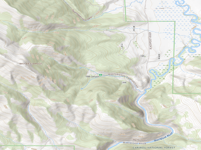 USGS topographic map of Mill Canyon
