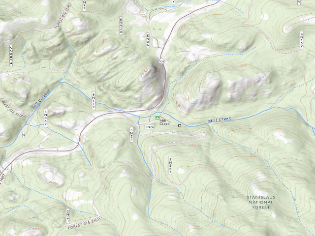 USGS topographic map of Mill Creek