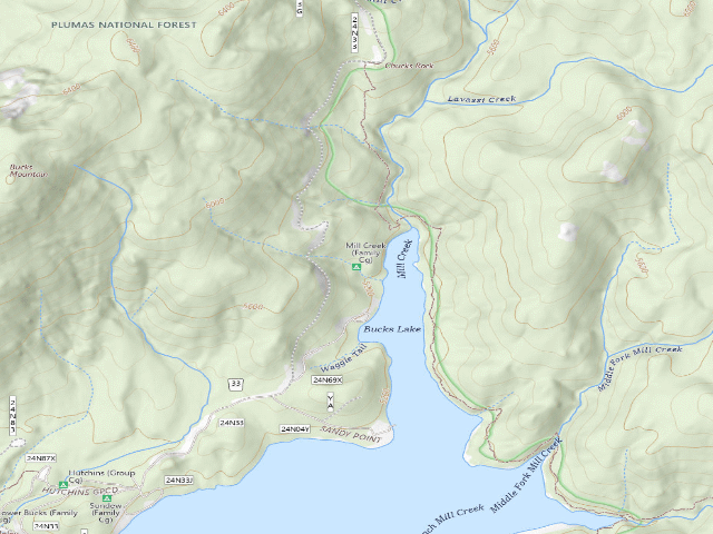 USGS topographic map of Mill Creek (Family Cg)