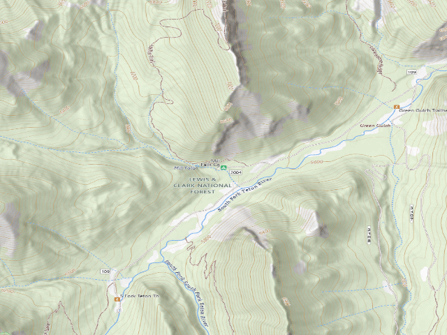 USGS topographic map of Mill Falls Cg