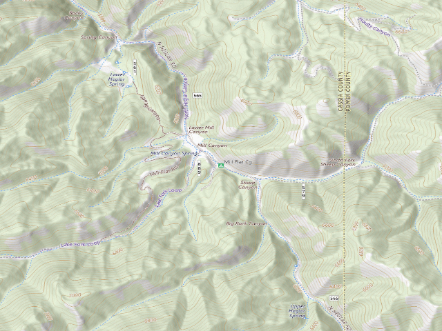 USGS topographic map of Mill Flat Cg