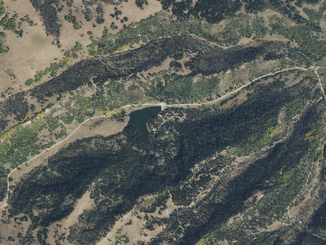 Aerial image of Mill Hollow Campground